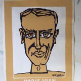 Boris Vian screenprint by Gabriel Paris