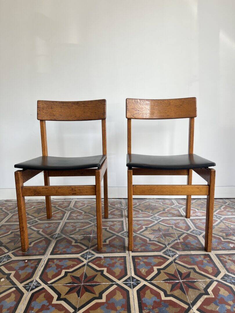 'Abstracta' set of 6 dining chairs – Jos De Mey for Van den Berghe – Pauvers