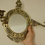 Single vintage Swedish brass sconce