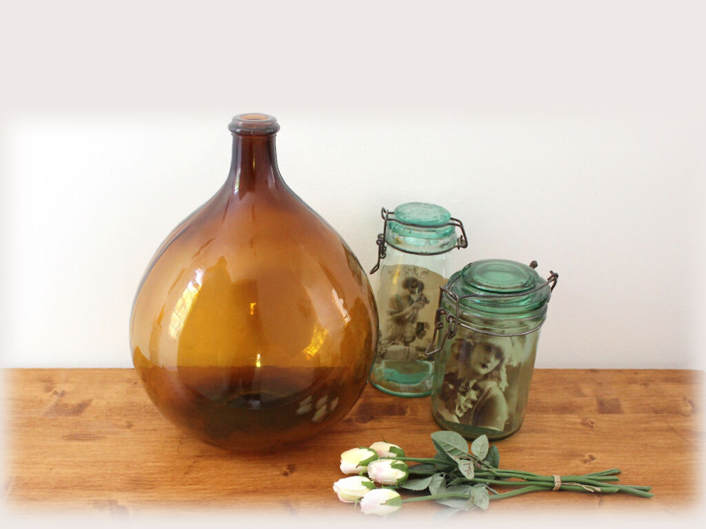 Amber demijohn 10 litres