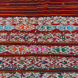 Kilim Tellisse red wool flat carpet 145 x 270 cm
