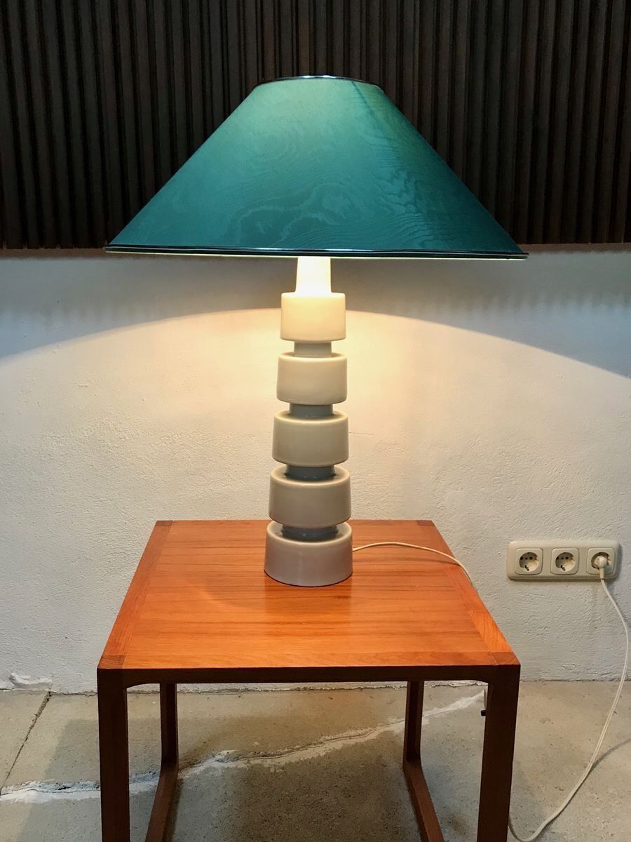 Sculptural Glazed Ceramic Art Table Lamp, Germany 1960s