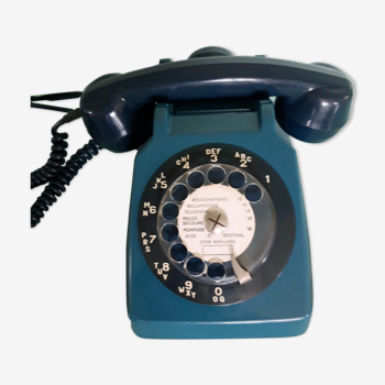 Blue vintage phone