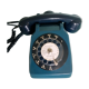 Téléphone vintage bleu