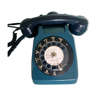 Blue vintage phone