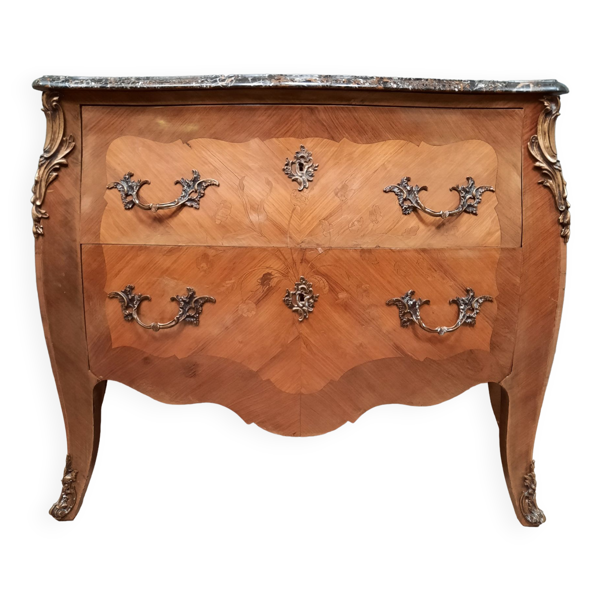 Commode en marquetterie style Louis XVI
