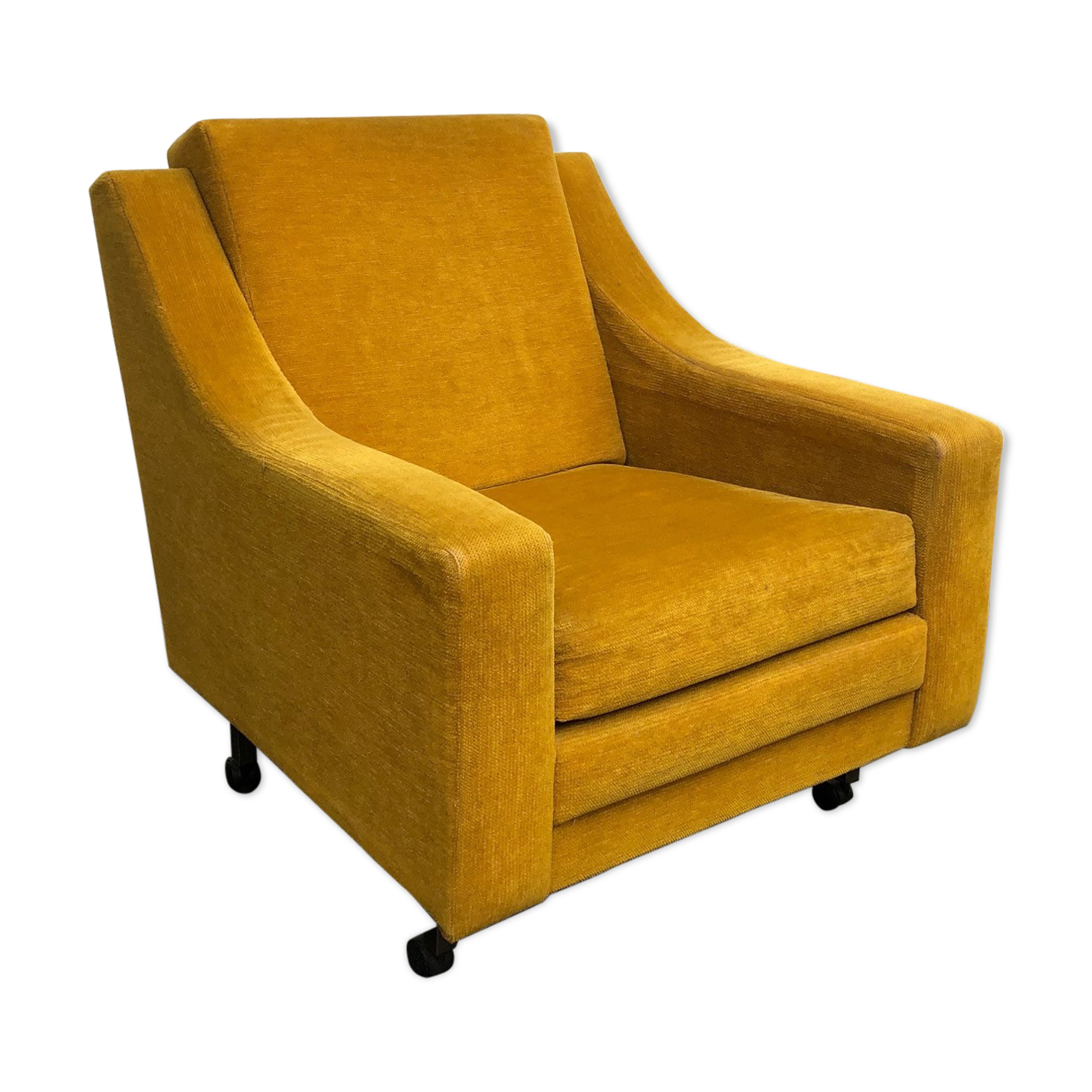 Fauteuil vintage velour