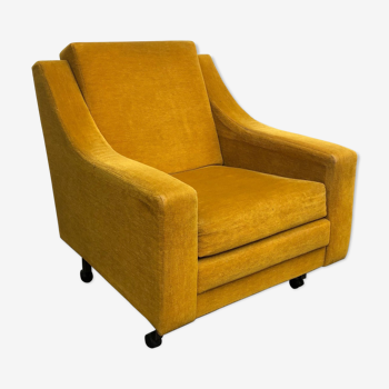 Fauteuil vintage velour