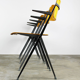 Vintage Pyramid chairs with armrests by Wim Rietveld