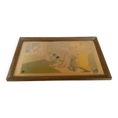 Old religious illustration frame