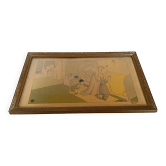 Old religious illustration frame