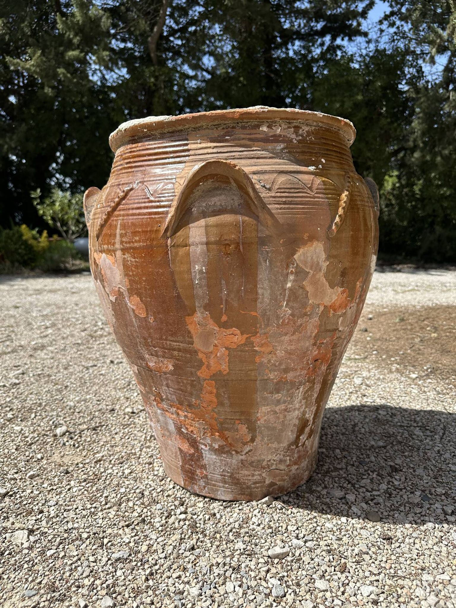 Jarre poterie en terre cuite ancienne