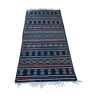 Tapis kilim marocain bleu, tapis berbère en laine fait à la main 100x200cm