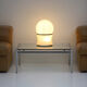 White table lamp in white opaline glass 1970s