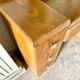 7-drawer wooden dressing table with beveled mirror 1950s