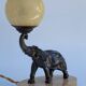 Old art deco elephant night light bedside lamp
