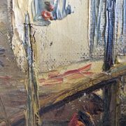 Oil on Canvas Marine Port of Martigues Signed (to be identified) Accid