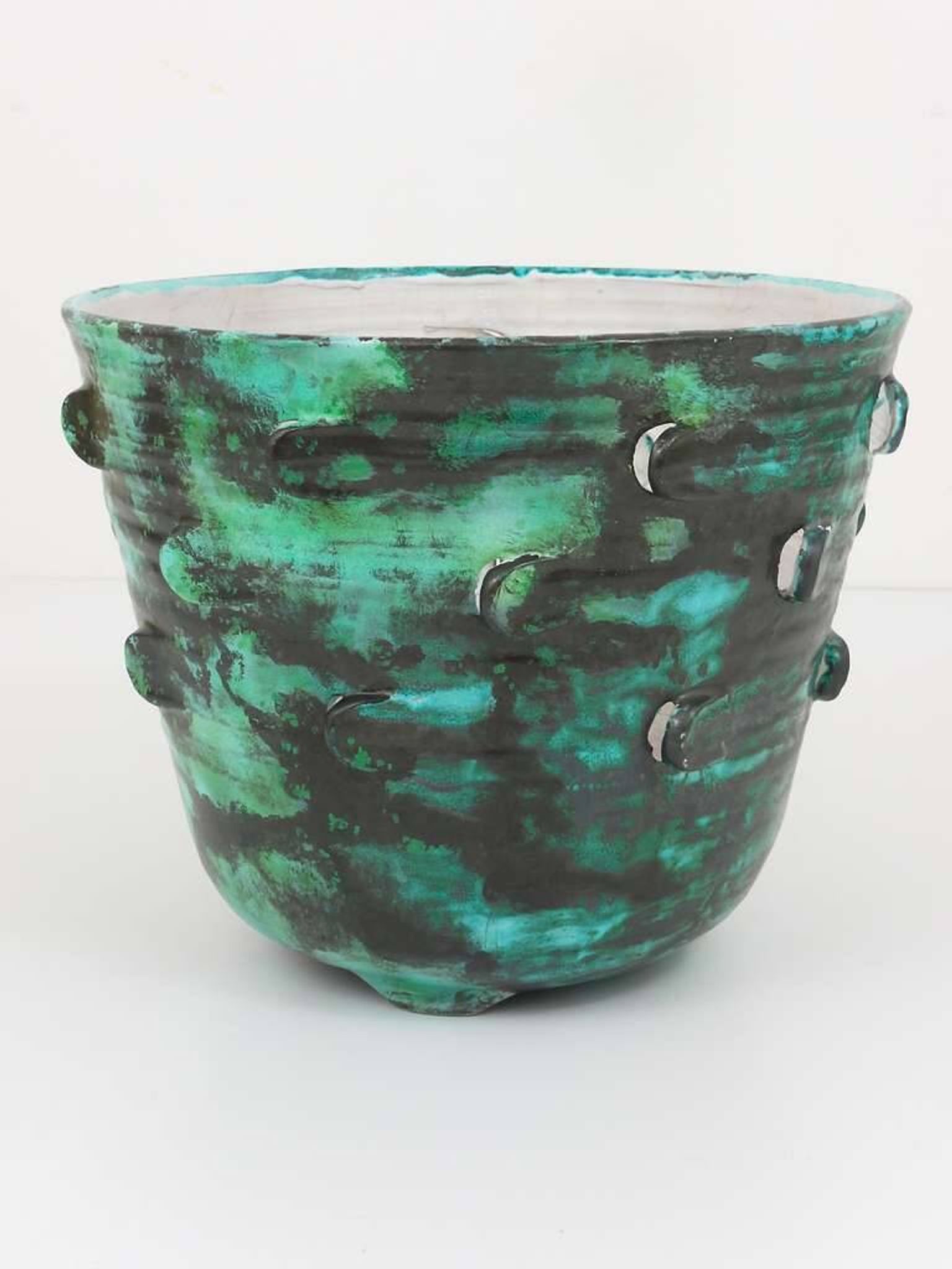 Large Viennese Art Nouveau flower pot Secession Michael Powolny, Austria, 1920s