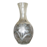 Pretty little glass and tin carafe
