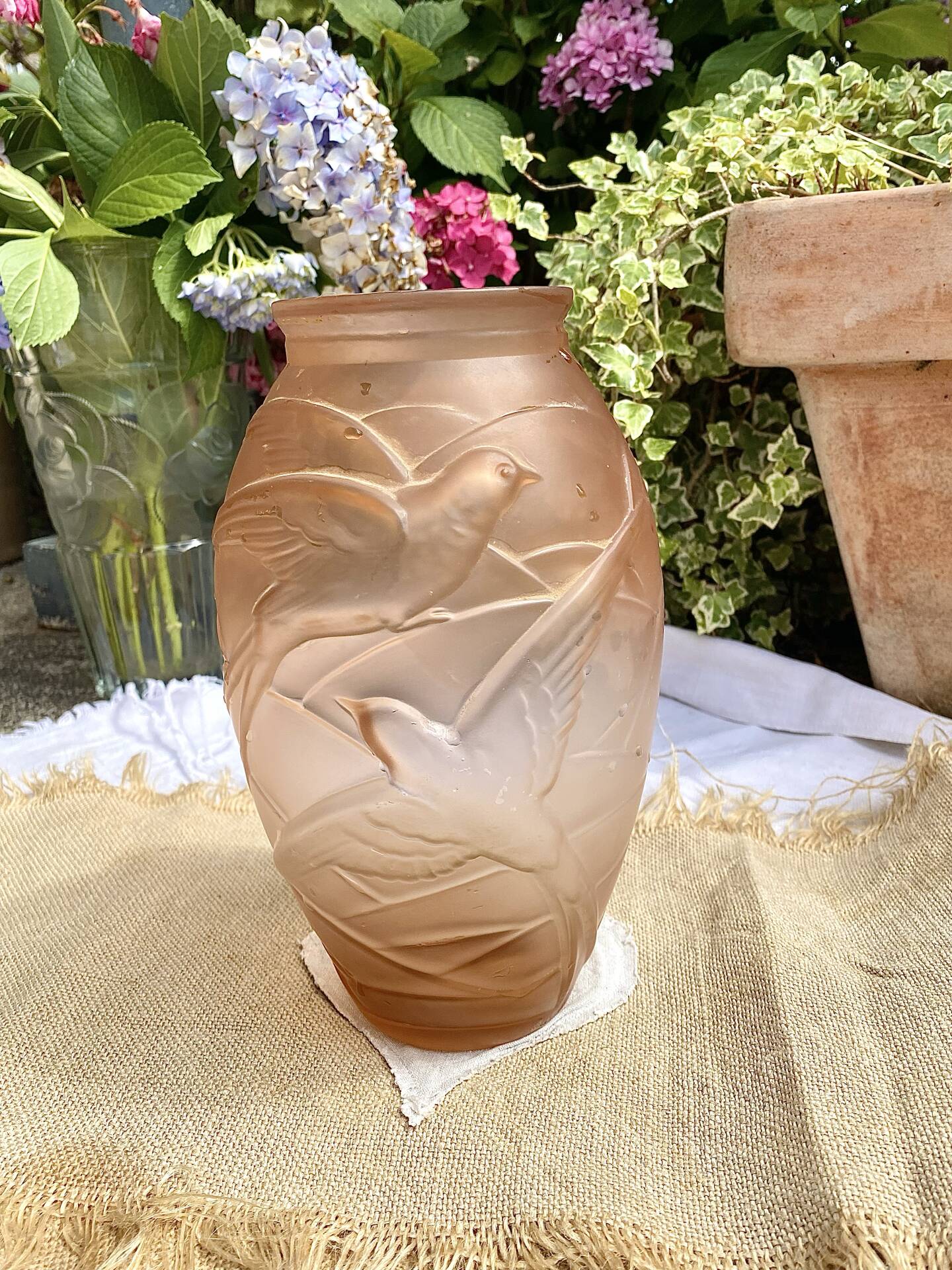 Art Deco vase suchon neveusel birds
