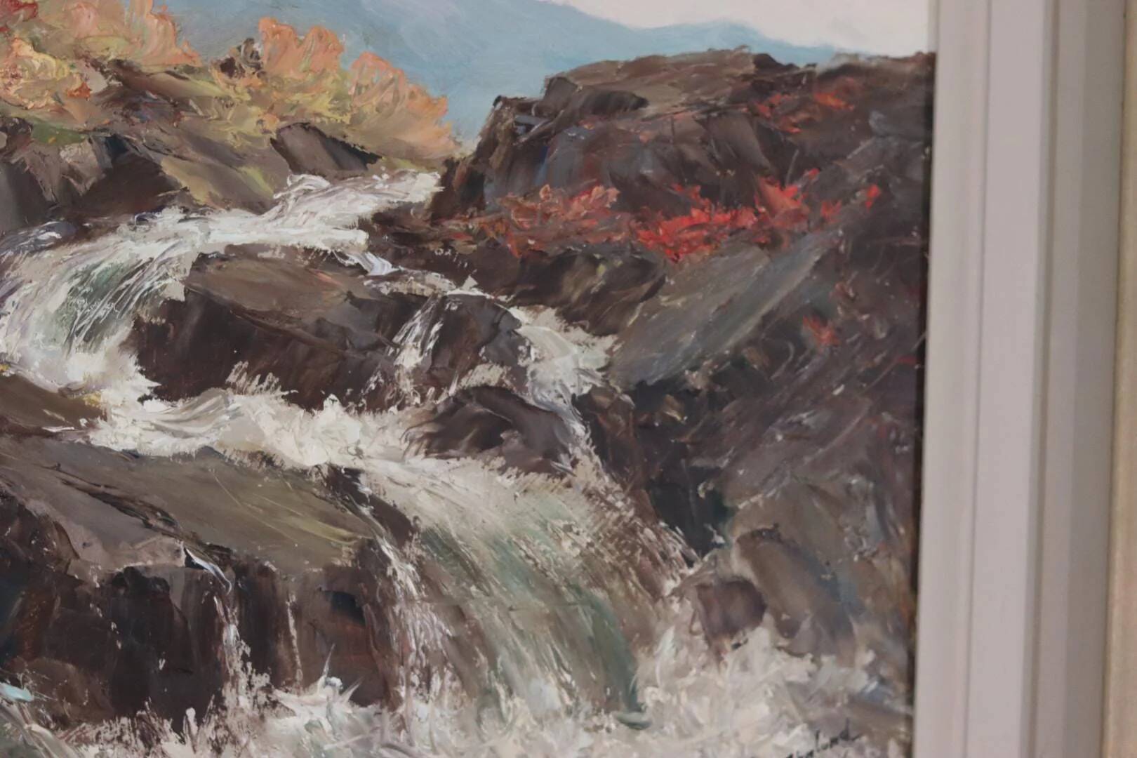 Paysage avec cascade par Åke Ahmlund