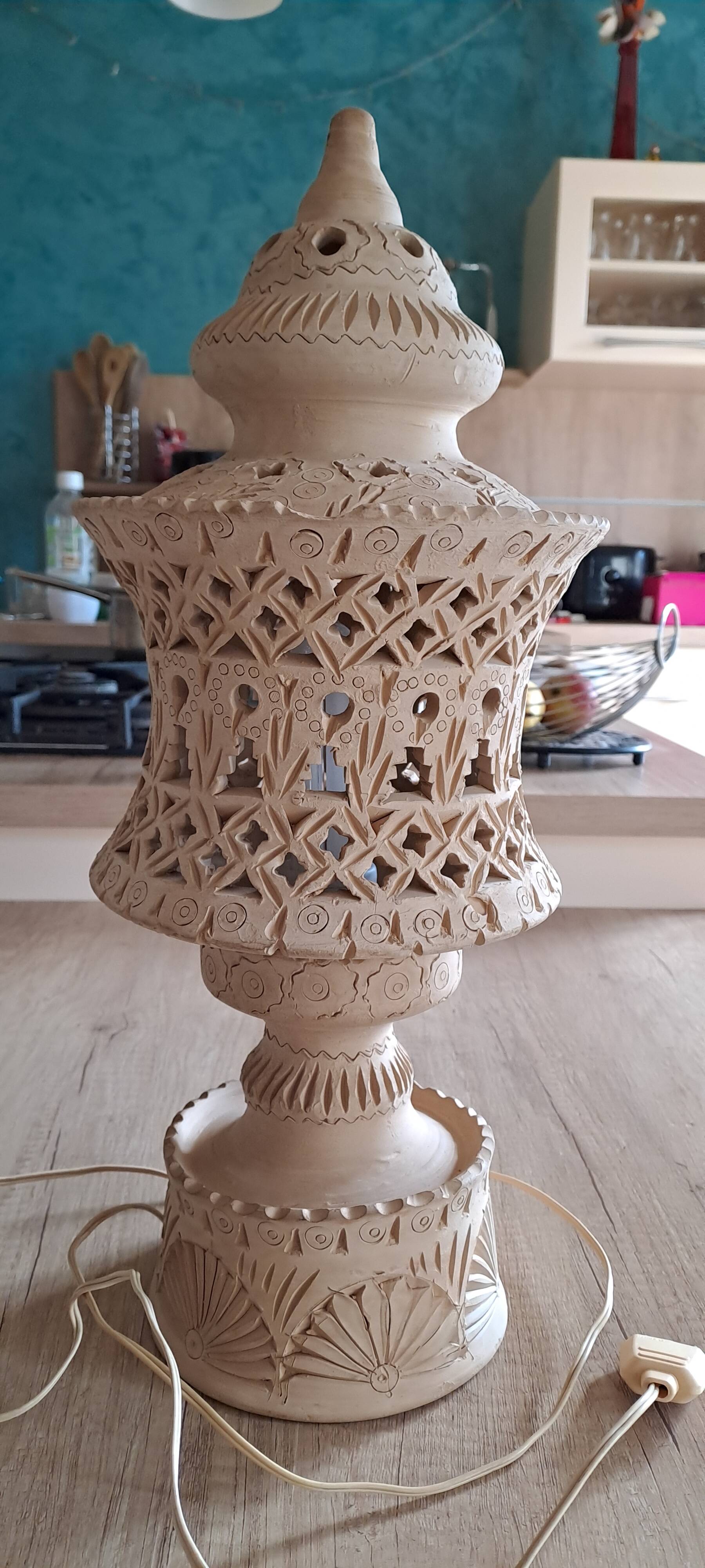 terracotta lamp