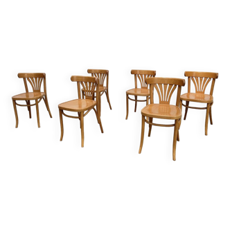 Chaises de bistrot Baumann "alouette' claires