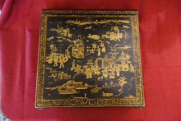Ecritoire laque XIX asiatique Napoleon III