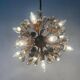 Atomic chandelier by Vereinigte Werkstätten München, 1950s, Germany