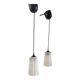 Duo de baladeuses en verre soufflé, milieu XXème