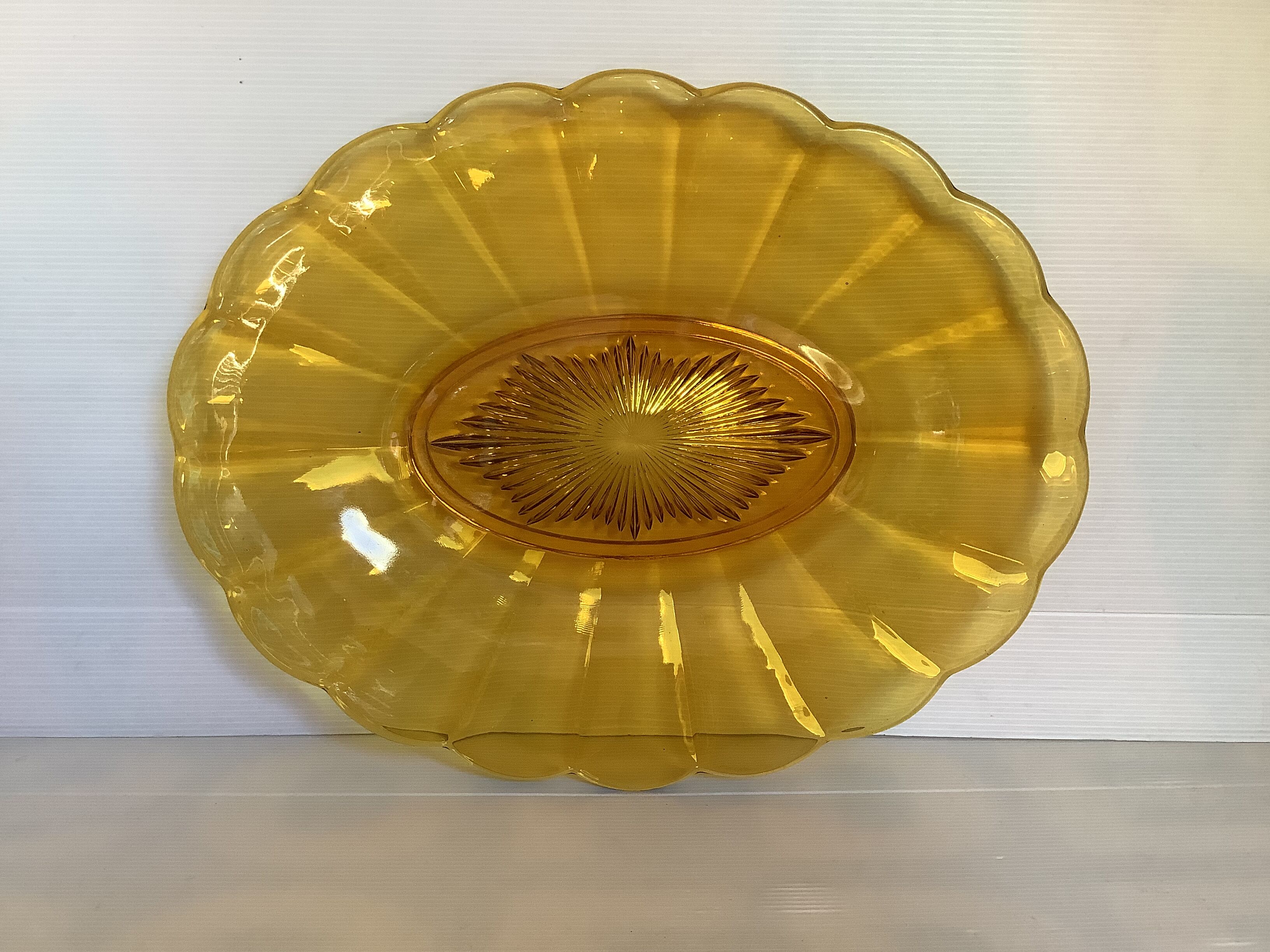 Val Saint Lambert fruit bowl centerpiece