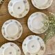 Lot de 6 assiettes à dessert vintage Dépareillées
