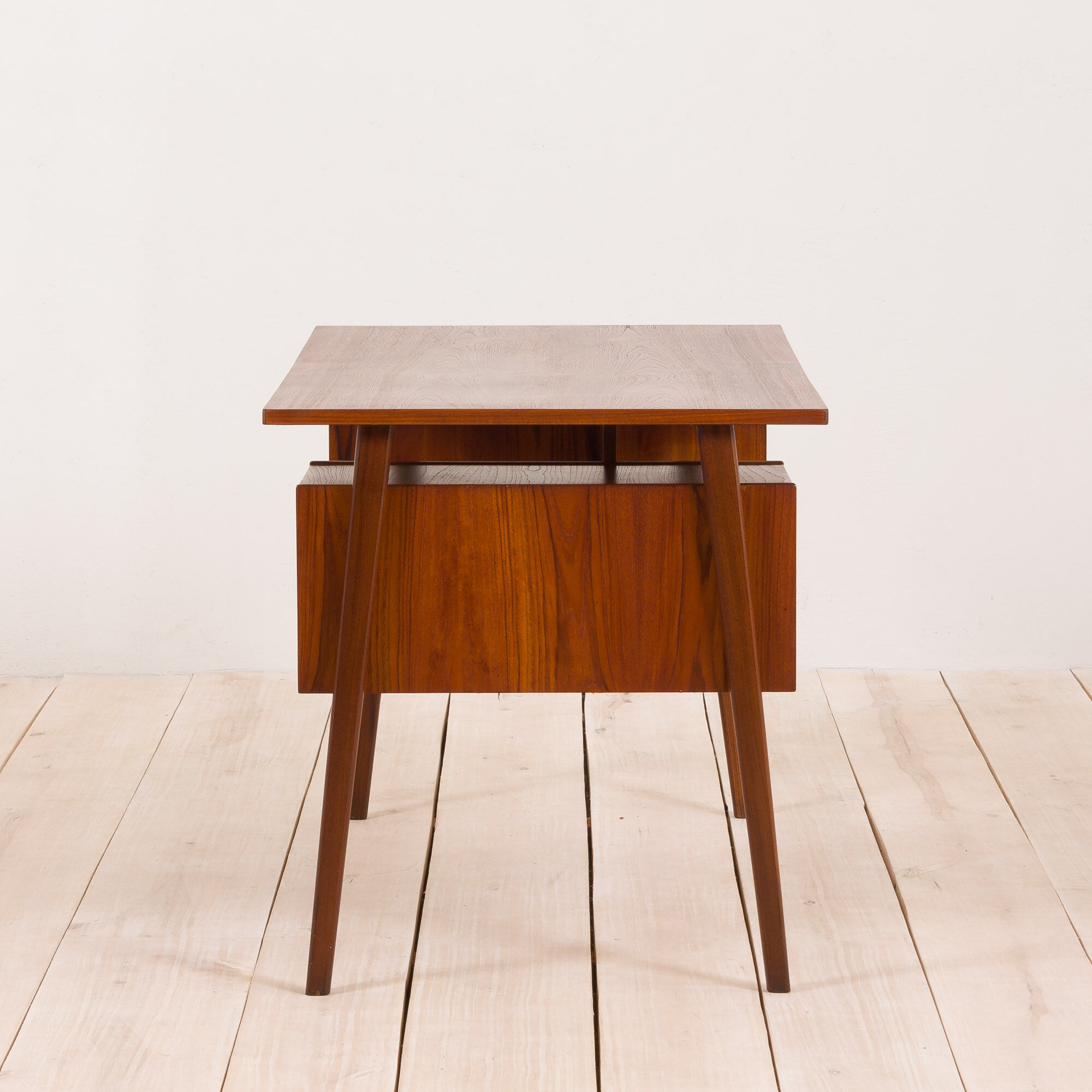 Danish teak mid century double sided desk, 60s