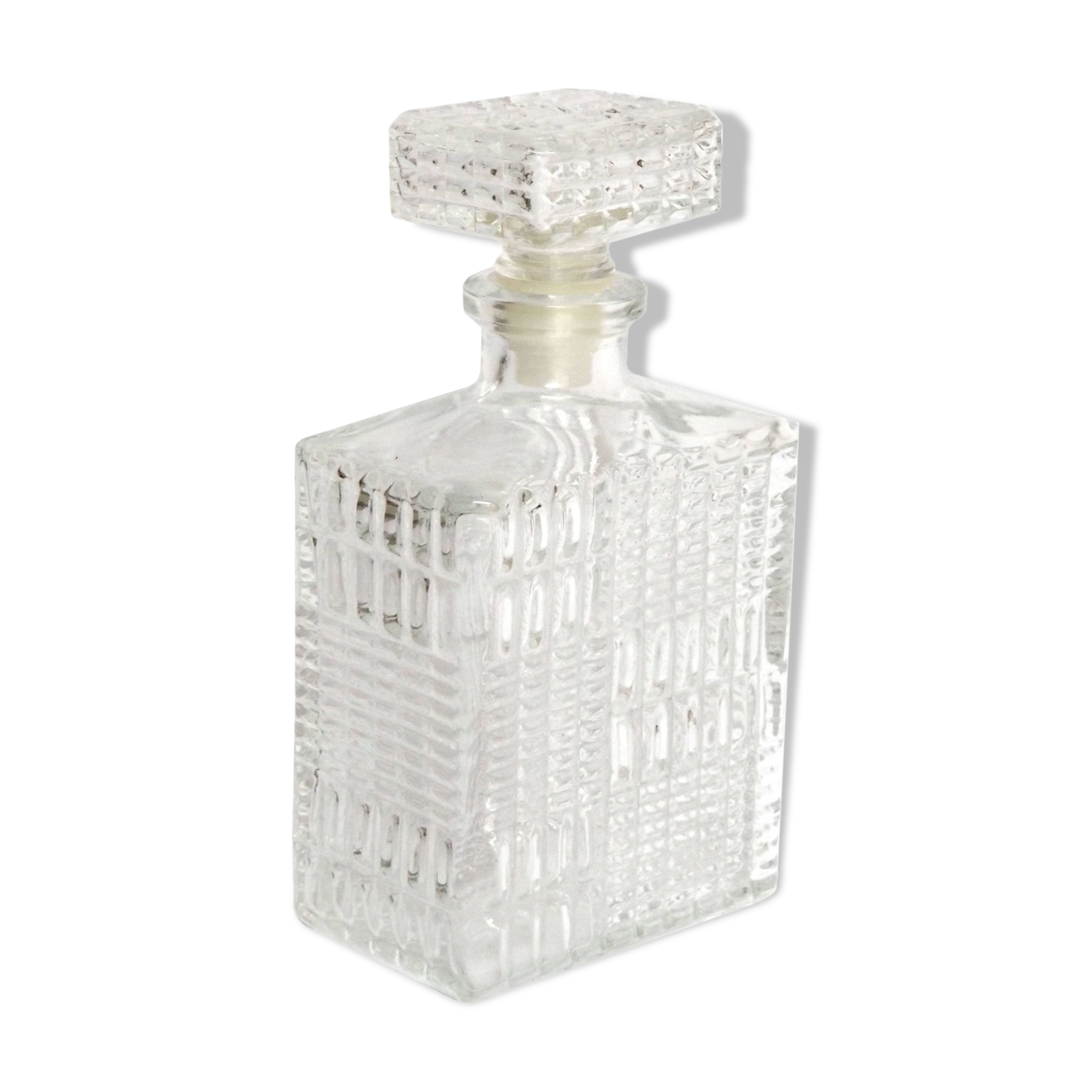 Rectangular whiskey decanter