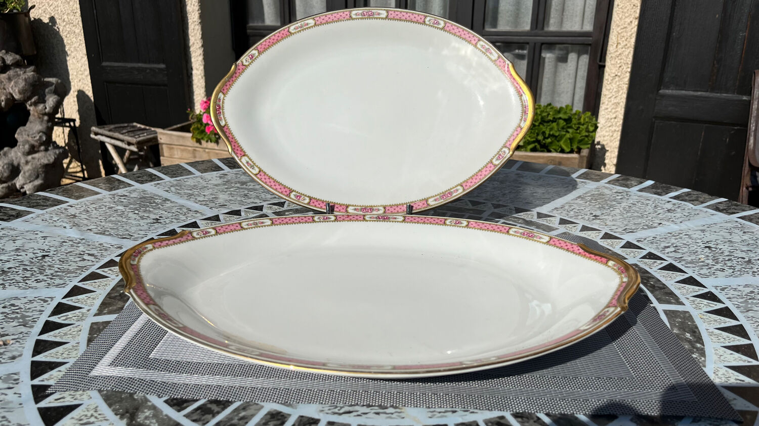 Pair of Limoges B & D serving dishes