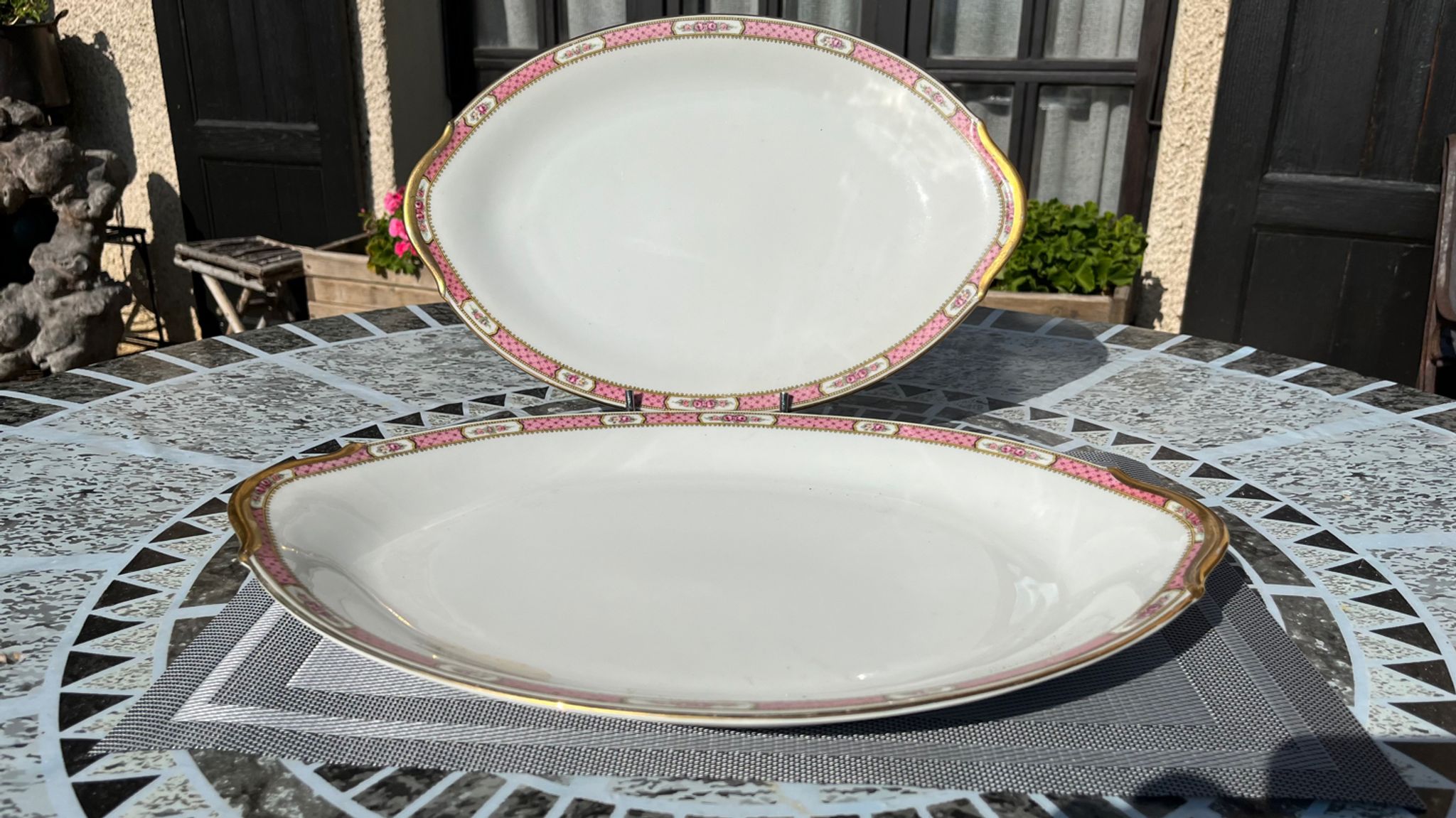 Pair of Limoges B & D serving dishes