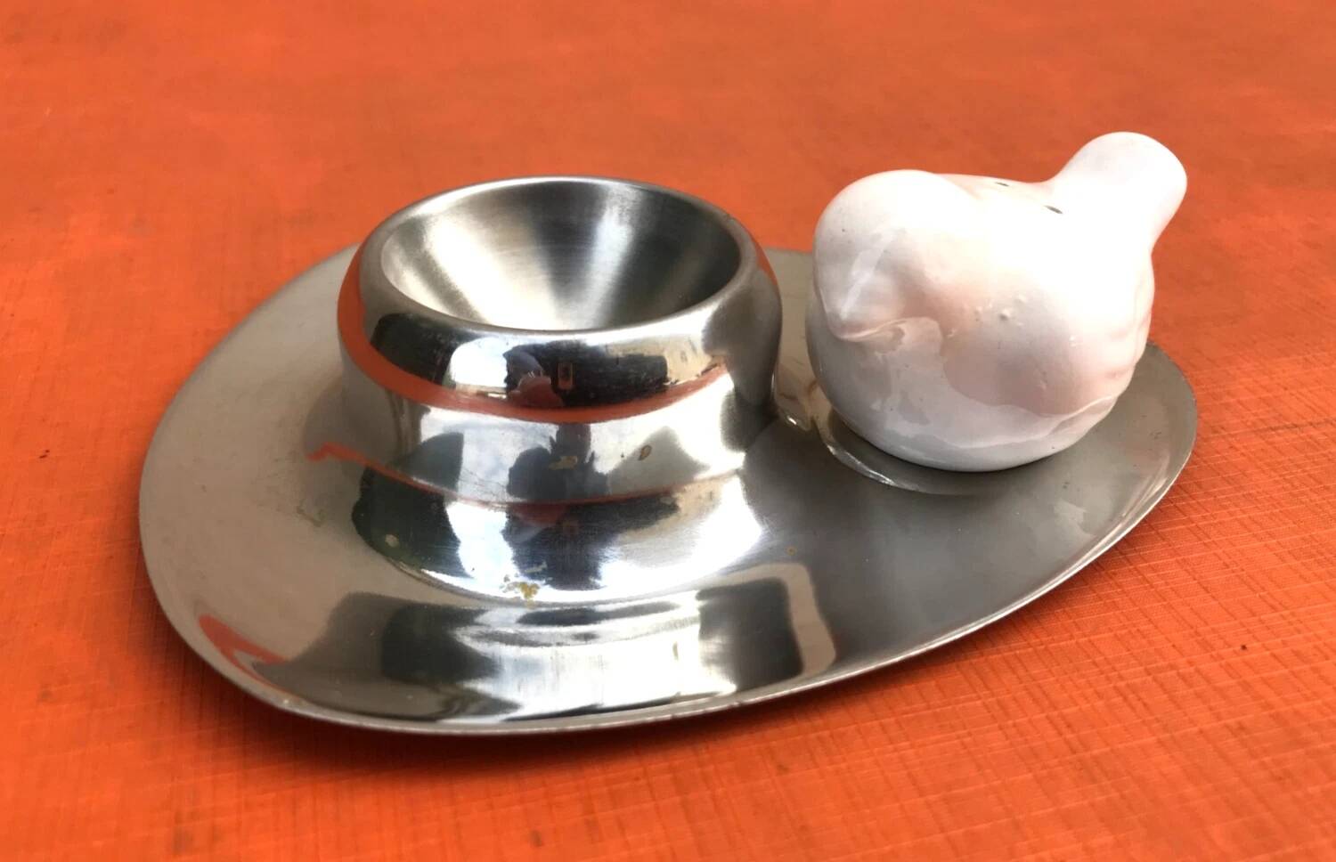 1960s Space Age Design Egg Cup / Salt Shaker