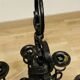 Black brutalist candlestick with 7 lights