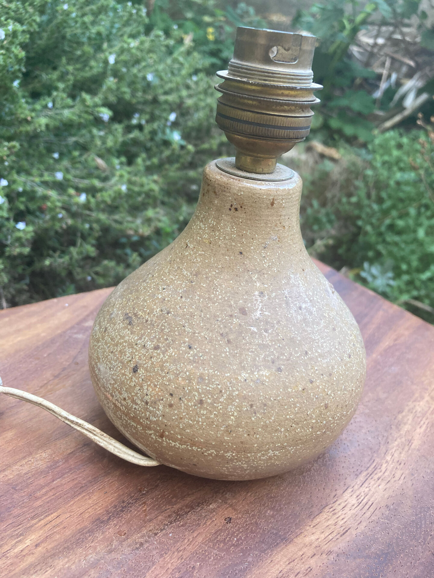 Ceramic bedside lamp signed