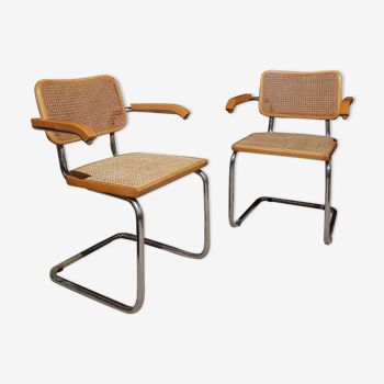 Paire de fauteuils de Marcel Breuer B64
