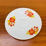 Service à thé et dessert en porcelaine à décor de fleurs, Allemagne 1970