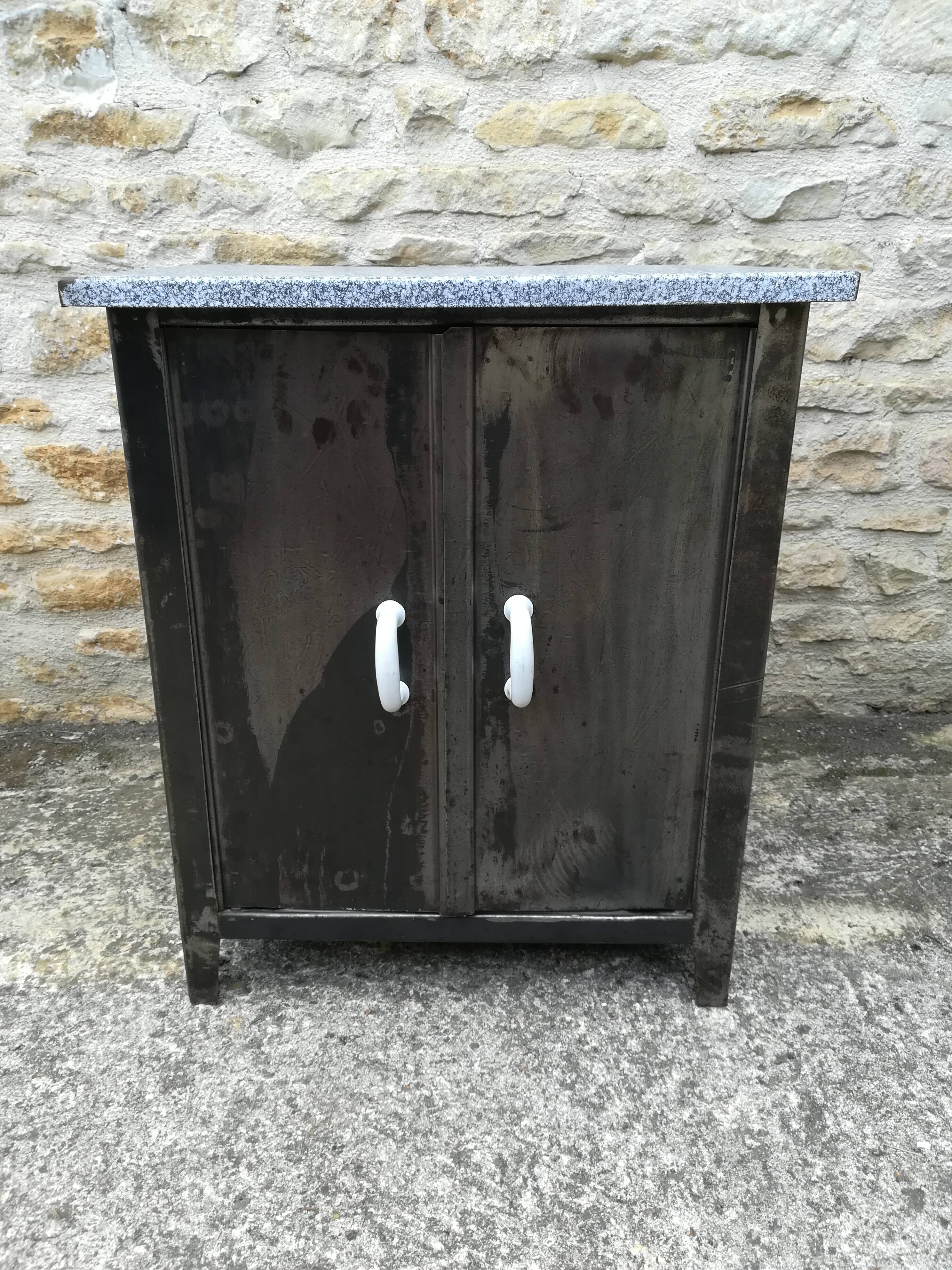 Sheet metal industrial furniture sideboard