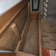 Oak bench with storage