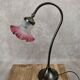 Vintage lamp with retro charm – frosted pink glass tulip
