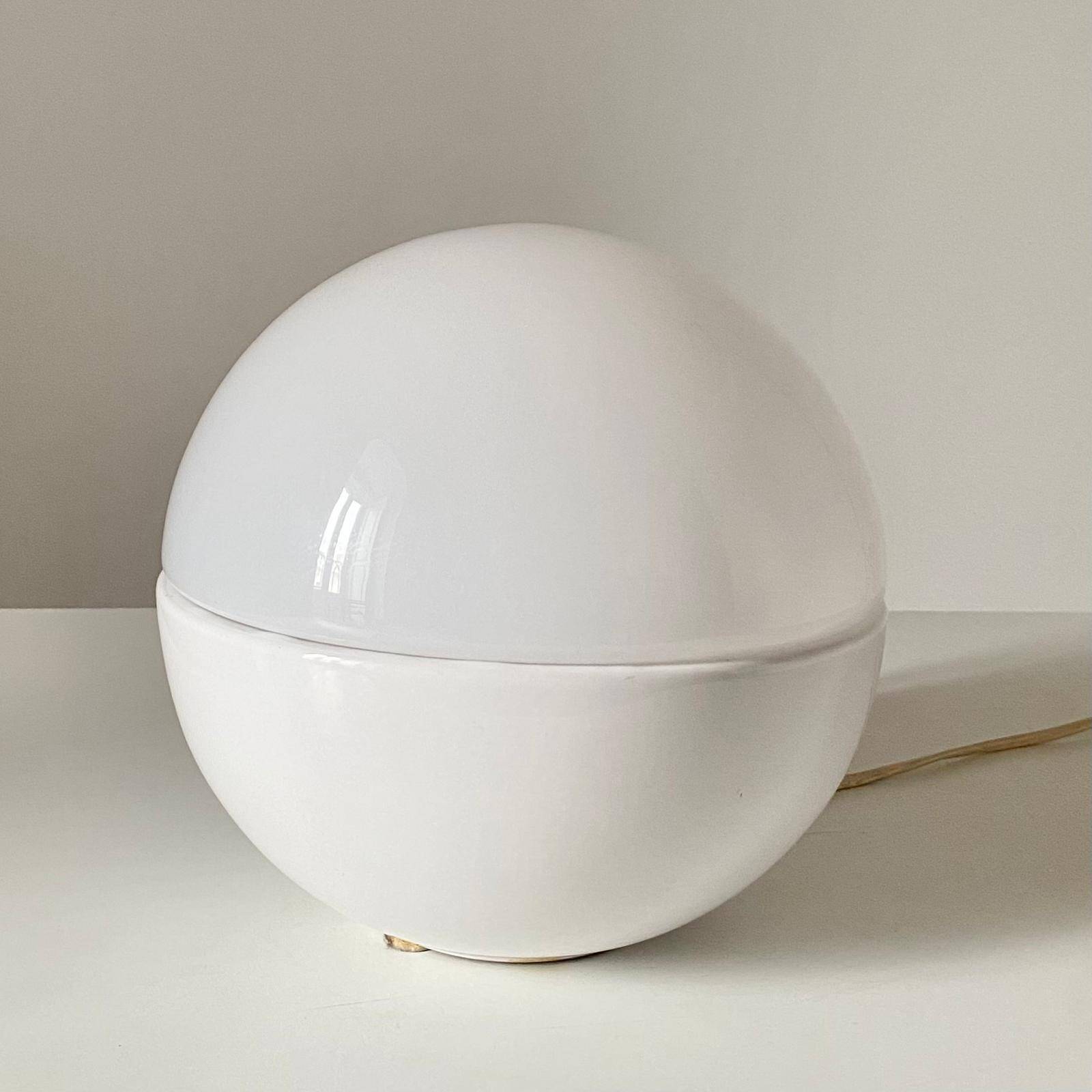 Midcentury Modern Murano and Ceramic Table Lamp, Lampalla Model, Italy 1970