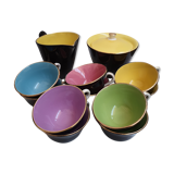 Black 60s coffee service Digoin - Sarreguemines