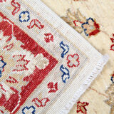 Traditional Afghan Ziegler Rug Handwoven Cream Wool Carpet- 165x195cm