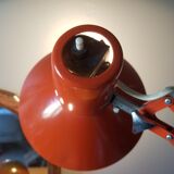 Ledu's vintage architect's lamp in orange sheet metal - 1960s