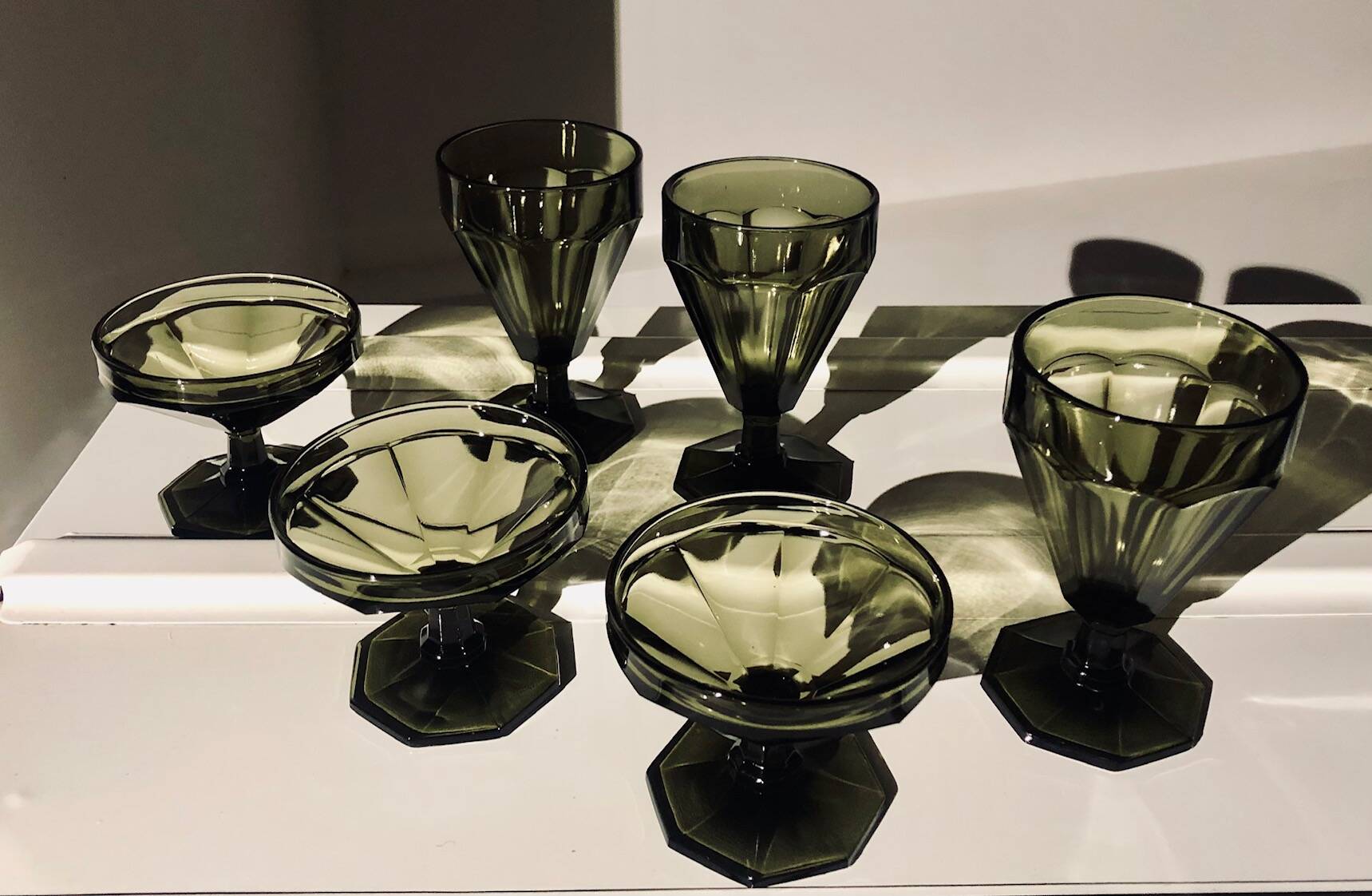 Set of 6 Art Deco glasses