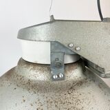 Industrial Factory Pendant Lamp with Frosted Glass Cover, 1970s